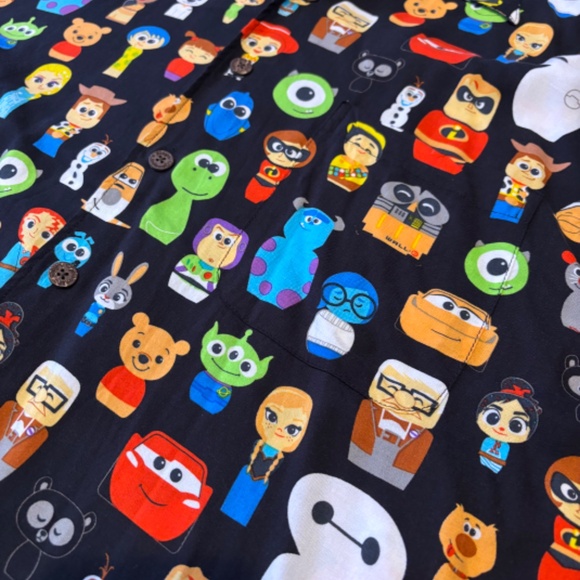 Disney Pixar Reyn Spooner Shirt XXL Camp Hawaiian D23 Expo 2017 John Lasseter - Picture 3 of 5